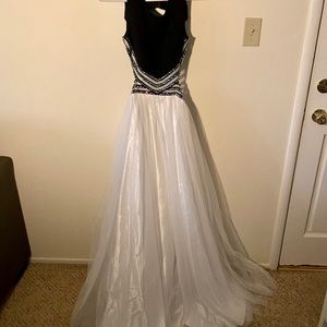 Black and White Cutout Gown